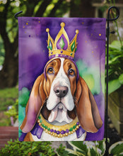Load image into Gallery viewer, Basset Hound King of Mardi Gras Garden Flag - Vibrant Dog-Themed Yard Decor by Caroline's Treasures
