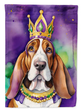 Load image into Gallery viewer, Basset Hound King of Mardi Gras Garden Flag - Vibrant Dog-Themed Yard Decor by Caroline's Treasures