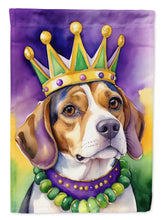 Load image into Gallery viewer, Beagle King of Mardi Gras House Flag