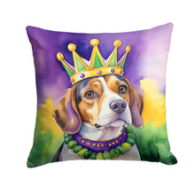 Load image into Gallery viewer, Beagle King of Mardi Gras Throw Pillow