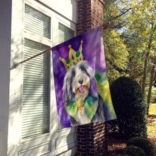 Load image into Gallery viewer, Bearded Collie King of Mardi Gras House Flag