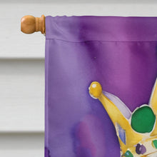 Load image into Gallery viewer, Bearded Collie King of Mardi Gras House Flag