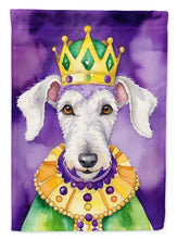 Load image into Gallery viewer, Bedlington Terrier King of Mardi Gras House Flag