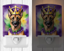 Load image into Gallery viewer, Belgian Malinois King of Mardi Gras Ceramic Night Light