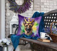 Load image into Gallery viewer, Belgian Malinois King of Mardi Gras Throw Pillow