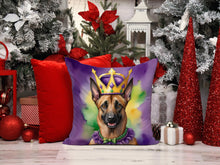 Load image into Gallery viewer, Belgian Malinois King of Mardi Gras Throw Pillow