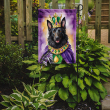 Load image into Gallery viewer, Belgian Sheepdog King of Mardi Gras Garden Flag - Vibrant Dog-Themed Yard Decor by Caroline's Treasures