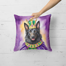 Load image into Gallery viewer, Belgian Sheepdog King of Mardi Gras Throw Pillow
