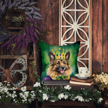 Load image into Gallery viewer, Belgian Tervuren King of Mardi Gras Throw Pillow - 14x14 Decorative Pillow – Art for Your Home &amp; Patio