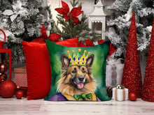 Load image into Gallery viewer, Belgian Tervuren King of Mardi Gras Throw Pillow - 14x14 Decorative Pillow – Art for Your Home &amp; Patio