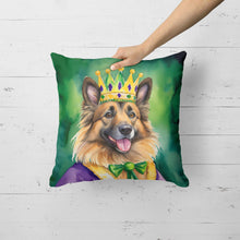 Load image into Gallery viewer, Belgian Tervuren King of Mardi Gras Throw Pillow