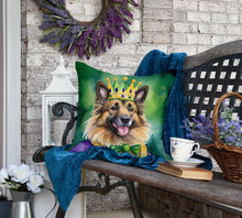 Load image into Gallery viewer, Belgian Tervuren King of Mardi Gras Throw Pillow