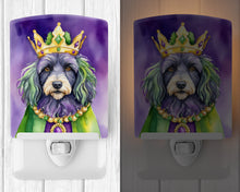 Load image into Gallery viewer, Bergamasco Sheepdog King of Mardi Gras Ceramic Night Light