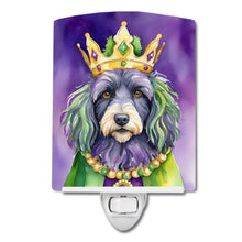 Load image into Gallery viewer, Bergamasco Sheepdog King of Mardi Gras Ceramic Night Light
