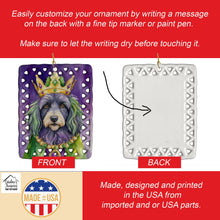 Load image into Gallery viewer, Bergamasco Sheepdog King of Mardi Gras Porcelain Ornament