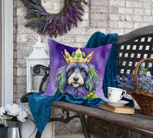 Load image into Gallery viewer, Bergamasco Sheepdog King of Mardi Gras Throw Pillow