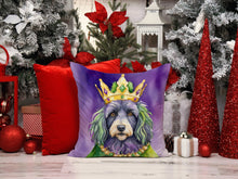 Load image into Gallery viewer, Bergamasco Sheepdog King of Mardi Gras Throw Pillow