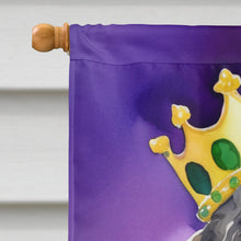 Load image into Gallery viewer, Bernedoodle King of Mardi Gras House Flag