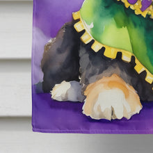 Load image into Gallery viewer, Bernedoodle King of Mardi Gras House Flag
