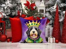 Load image into Gallery viewer, Bernedoodle King of Mardi Gras Throw Pillow
