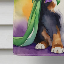 Load image into Gallery viewer, Bernese Mountain Dog King of Mardi Gras House Flag