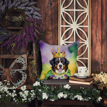 Load image into Gallery viewer, Bernese Mountain Dog King of Mardi Gras Throw Pillow - 14x14 Decorative Pillow – Art for Your Home &amp; Patio