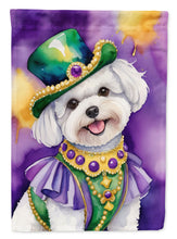 Load image into Gallery viewer, Bichon Frise King of Mardi Gras Garden Flag - Vibrant Dog-Themed Yard Decor by Caroline's Treasures