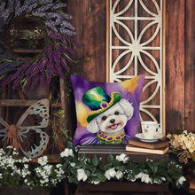 Load image into Gallery viewer, Bichon Frise King of Mardi Gras Throw Pillow