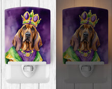 Load image into Gallery viewer, Bloodhound King of Mardi Gras Ceramic Night Light