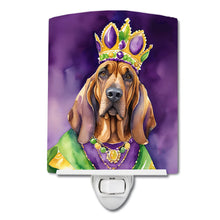 Load image into Gallery viewer, Bloodhound King of Mardi Gras Ceramic Night Light