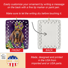 Load image into Gallery viewer, Bloodhound King of Mardi Gras Porcelain Ornament