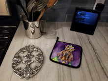 Load image into Gallery viewer, Bloodhound King of Mardi Gras Pot Holders - Set of 2 Decorative Kitchen Helpers | Made in the USA