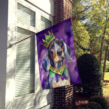 Load image into Gallery viewer, Bluetick Coonhound King of Mardi Gras House Flag
