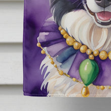 Load image into Gallery viewer, Border Collie King of Mardi Gras House Flag