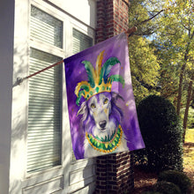 Load image into Gallery viewer, Borzoi King of Mardi Gras House Flag