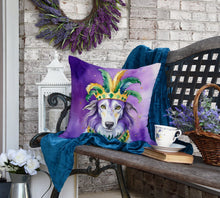 Load image into Gallery viewer, Borzoi King of Mardi Gras Throw Pillow