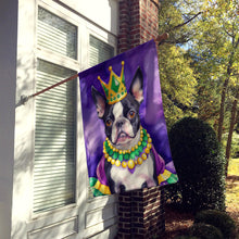 Load image into Gallery viewer, Boston Terrier King of Mardi Gras House Flag