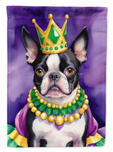 Load image into Gallery viewer, Boston Terrier King of Mardi Gras Garden Flag - Vibrant Dog-Themed Yard Decor by Caroline's Treasures