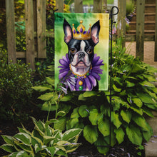 Load image into Gallery viewer, Boston Terrier King of Mardi Gras Garden Flag - Vibrant Dog-Themed Yard Decor by Caroline's Treasures