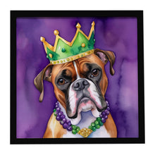 Load image into Gallery viewer, Boxer King of Mardi Gras Framed Metal Print