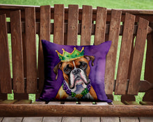 Load image into Gallery viewer, Boxer King of Mardi Gras Throw Pillow - 14x14 Decorative Pillow – Art for Your Home &amp; Patio