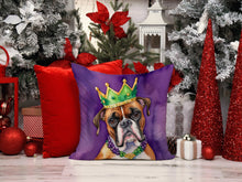 Load image into Gallery viewer, Boxer King of Mardi Gras Throw Pillow - 14x14 Decorative Pillow – Art for Your Home &amp; Patio