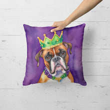Load image into Gallery viewer, Boxer King of Mardi Gras Throw Pillow