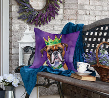 Load image into Gallery viewer, Boxer King of Mardi Gras Throw Pillow