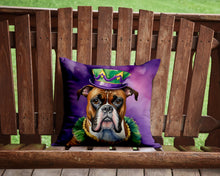 Load image into Gallery viewer, Boxer King of Mardi Gras Throw Pillow - 14x14 Decorative Pillow – Art for Your Home &amp; Patio