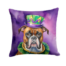 Load image into Gallery viewer, Boxer King of Mardi Gras Throw Pillow - 14x14 Decorative Pillow – Art for Your Home &amp; Patio
