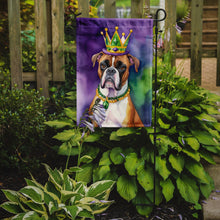 Load image into Gallery viewer, Boxer King of Mardi Gras Garden Flag - Vibrant Dog-Themed Yard Decor by Caroline's Treasures