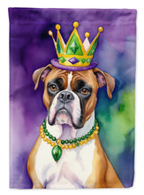 Load image into Gallery viewer, Boxer King of Mardi Gras Garden Flag - Vibrant Dog-Themed Yard Decor by Caroline's Treasures