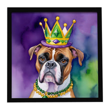 Load image into Gallery viewer, Boxer King of Mardi Gras Framed Metal Print