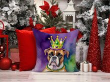 Load image into Gallery viewer, Boxer King of Mardi Gras Throw Pillow - 14x14 Decorative Pillow – Art for Your Home &amp; Patio